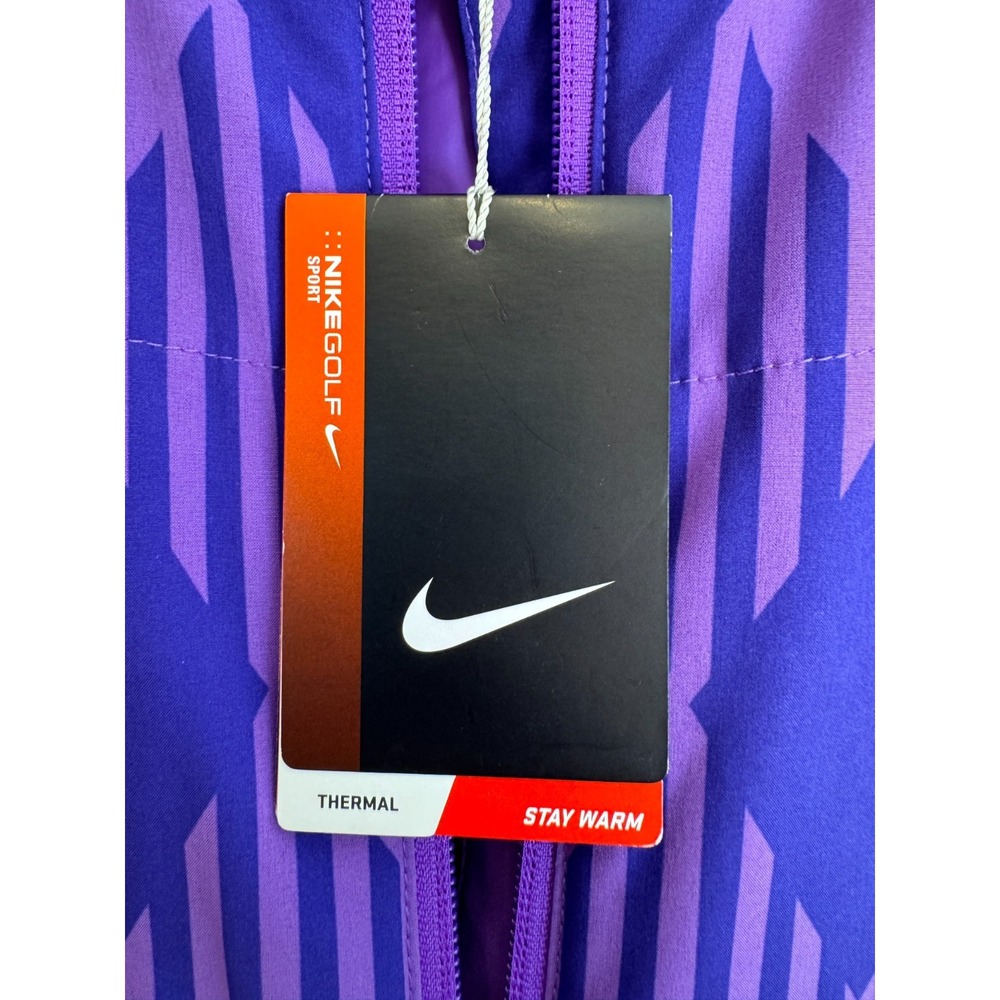 Nike Golf Sport Vest Patterned Purple Full Zip Women's Size Small 619787-560 NEW - Picture 6 of 7